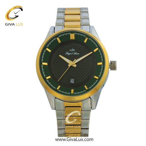 ساعت مچی اورجینال مردانه LdA نقره ای-طلایی | طلایی-نقره ای| سبز یشمی تیره| کد رفرنس 2381